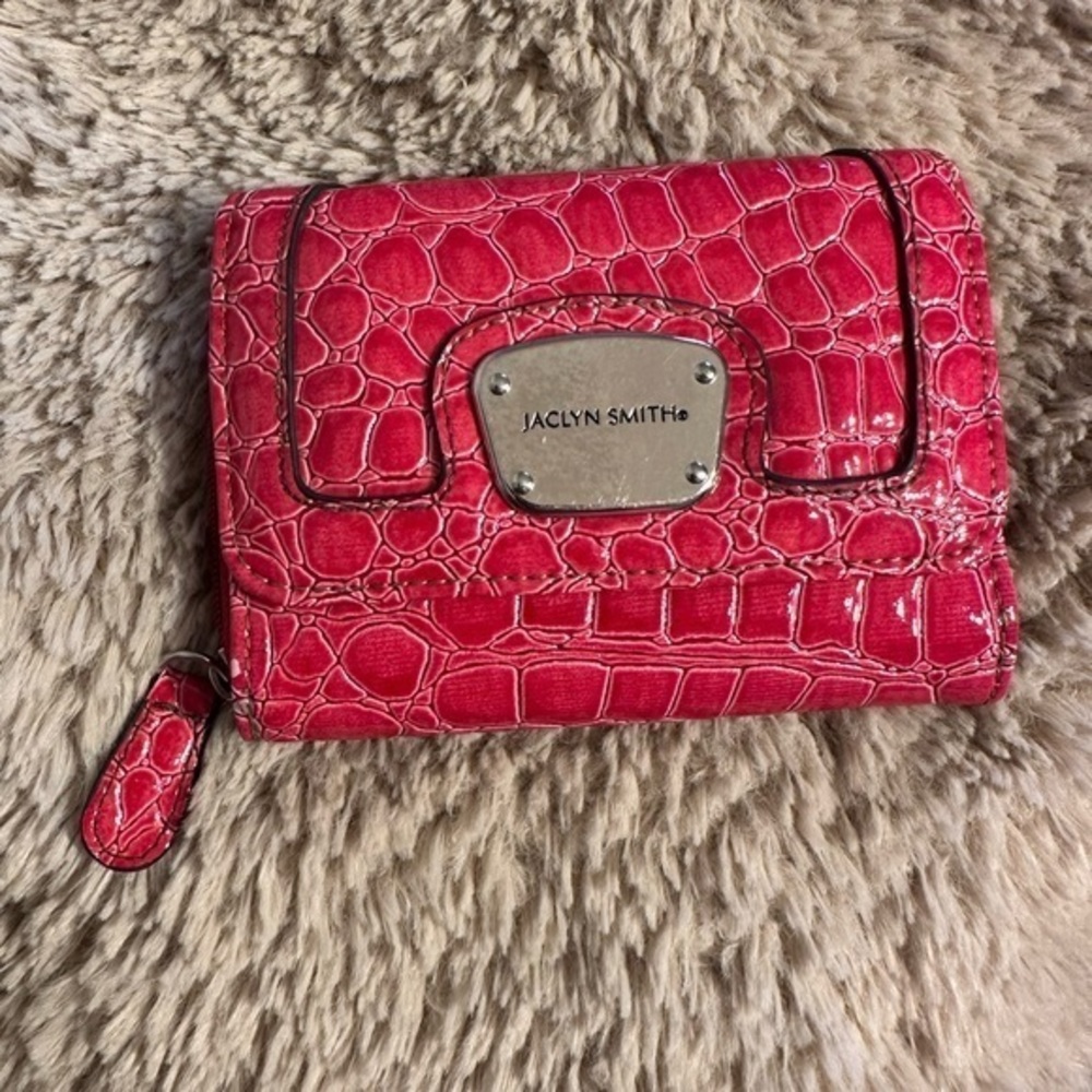 Pink wristlet wallet